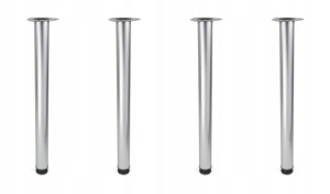 Nogi do stołu biurka regulacja 710mm srebrne 4 szt