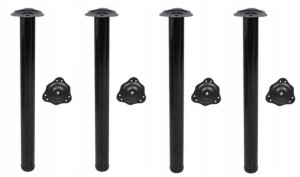 Nogi Do Stołu Biurka Regulacja Czarna 710mm 4 Szt