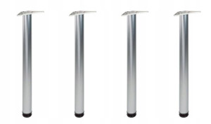 Nogi do stołu biurka regulacja 710mm srebrne 4 szt