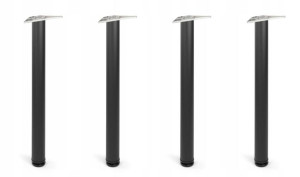 Nogi Do Stołu Biurka Regulacja Czarna 710mm 4 Szt