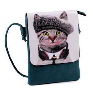 Torebka z ekoskóry z nadrukiem kota - Kot hipster