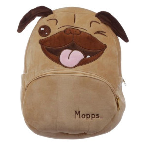 Pluszowy plecak z neoprenu - pies mops