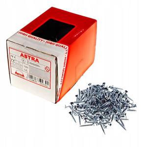Wkręty do drewna ASTRA białe 3x20 mm 1000 szt