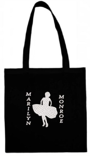 Torba czarna bawelniana Marilyn Monroe HOLLYWOOD