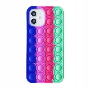 Etui Anti-Stress iPhone 13 Pro BOX granat/róż/mali