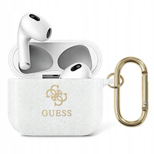 Guess GUA3UCG4GT AirPods 3 cover Transparent Glitt