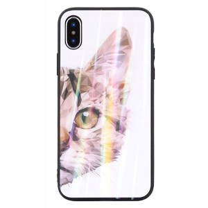 Etui Glass iPhone 5/5S/SE wzór 3 (cat)