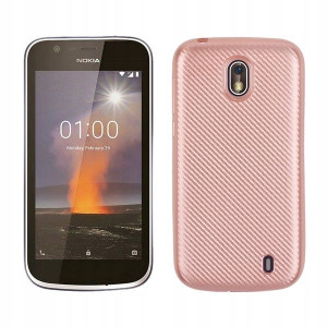 Etui Carbon Fiber Nokia 1 różowo-złoty /rose gold