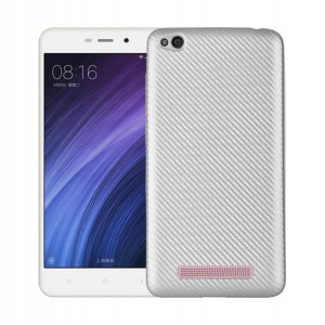 Etui Carbon Fiber Xiaomi Redmi 4A srebrny/silver