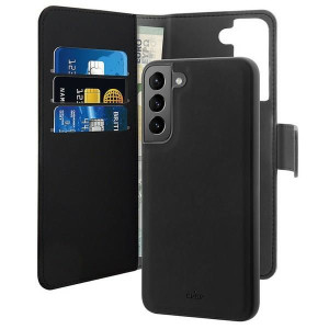 Puro Wallet Detachable Samsung S22+ G906 2w1 czarn