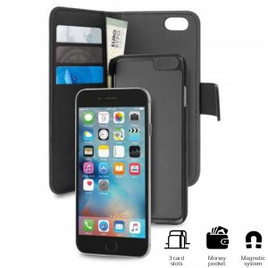 Puro Wallet Detachable iPhone 7 2w1 czarne/black 8
