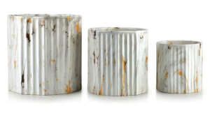 Neva Marble Komplet 3 Doniczek Xl:17xh18 L:14,5xh15 M:11xh11,5cm