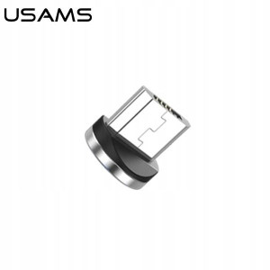 USAMS Adapter magnetyczny microUSB bulk srebrny/si