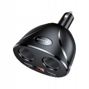 USAMS Adapter samoch.C16 2 gniazda 2xUSB 96W Fast