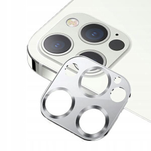 USAMS Camera Lens Glass iPhone 12 Pro metal srebrn
