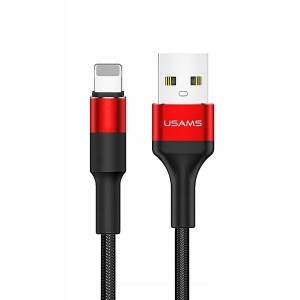 USAMS Kabel pleciony U5 2A lightning czerwony/red