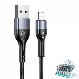USAMS Kabel pleciony U55 2A lightning 1szt for set