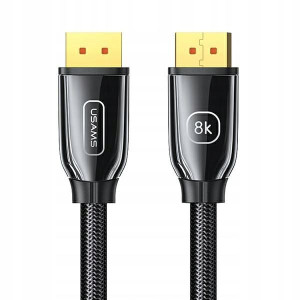 USAMS Kabel DP - DP 1.4 HD U75 3.0m czarny/black 8