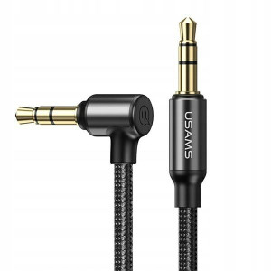 USAMS Kabel audio pleciony jack 3.5mm - 3,5mm 1,2m