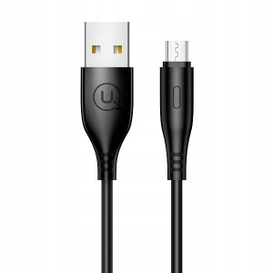 USAMS Kabel U18 microUSB 2A Fast Charge 1m czarny/