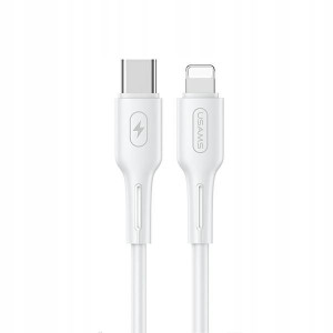 USAMS Kabel U43 USB-C na Lightning 30W PD 1.2m bia