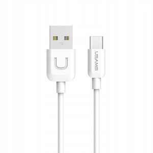 USAMS Kabel U-Turn USB-C 1m biały/white 2A TCUSBXD