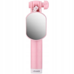 USAMS Selfie Stick Mini Mirror 3,5mm różowy/pink Z