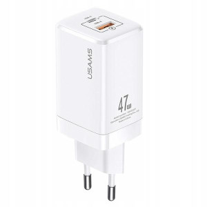 USAMS Ład. siec. T41 USB-C+USB GaN 47W PD+QC (only