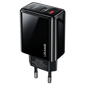 USAMS Ład. siec. 1xUSB-C+1xUSB T40 20W LED (only h