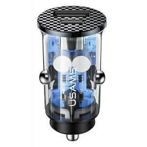 USAMS Ład. sam. USB+USB-C C25 42.5W Fast Charge tr