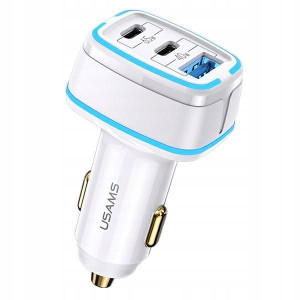 USAMS Ład. sam. 2xUSB-C+1xUSB C24 105W Fast Charge