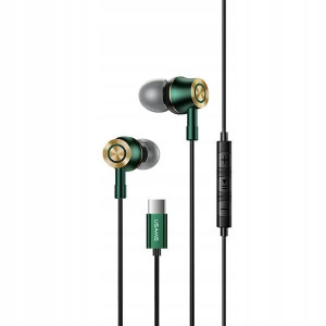 USAMS Słuchawki stereo EP-43 metal USB-C ciemny zi