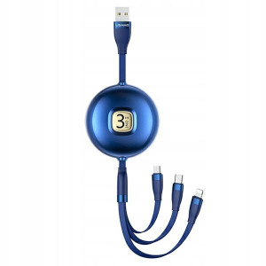 USAMS Kabel U69 3w1 1m niebieski/blue (lightning/m