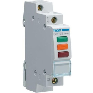 Lampka kontrolna LED 3-krotna 230V AC - SVN129 Hager