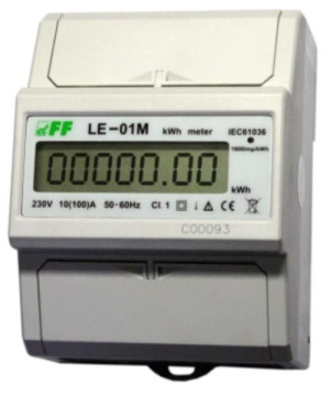 Licznik energii elektrycznej 1-fazowy LE-01M MID RS-485