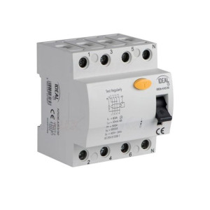 Wyłącznik różnicowoprądowy KRD6 4P 63A AC 30mA Kanlux Ideal