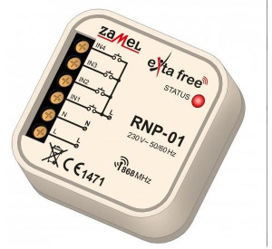 Exta Free - radiowy nadajnik dopuszkowy 4-kanałowy RNP-01