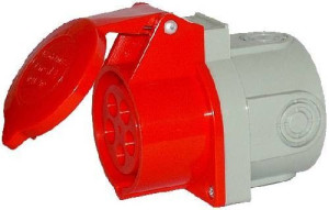 Gniazdo siłowe podtynkowe 32A 400V 5p - Tarel