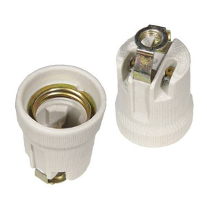 Oprawka ceramiczna E27 LH-E27D z uchwytem dolnym gwintowanym