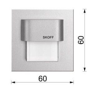 Oprawa schodowa LED Tango Mini szlif 10V IP20 - SKOFF neutralny