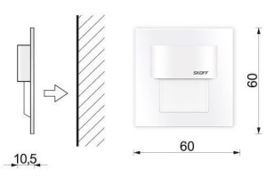Oprawa schodowa LED Tango Stick Mini biała 10V IP20 - SKOFF ciepłobiały