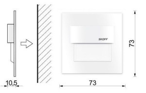 Oprawa schodowa LED Tango Stick biała 10V IP20 - SKOFF zimnobiały