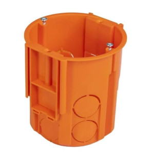 Puszka podtynkowa 60 ekstra głęboka 80mm, z wkrętami, łączeniowa - A.0080