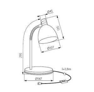 Lampka biurkowa Zara HR-40 czarny