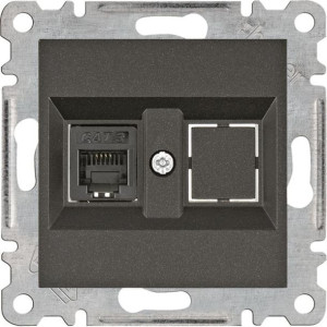 Hager Lumina czarny - gniazdo telefoniczne x1