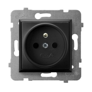 Ospel Aria czarny - gniazdo pojedyncze (+0) GP-1UZ/m/33