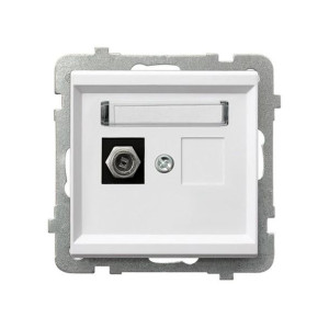 Ospel Sonata biały - gniazdo antenowe typu F GPA-1RF/m/00