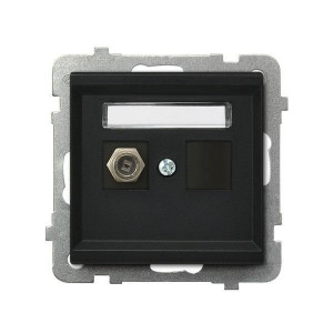Ospel Sonata czarny - gniazdo antenowe typu F GPA-1RF/m/33
