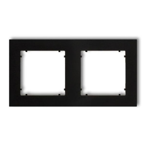 Karlik Mini czarny mat - ramka 2-krotna - 12MR-2