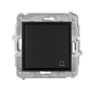 Karlik Mini czarny mat - łącznik zwierny dzwonek - 12MWP-4